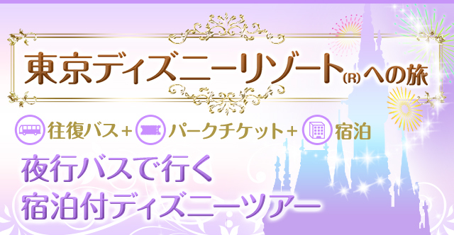 宿泊付き 東京ディズニーリゾート夜行バスツアー バス市場