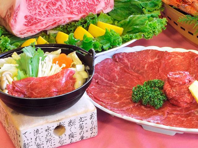 特選牛すき焼き＆甘エビ＆自家製スイーツ食べ放題