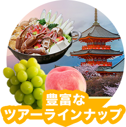 豊富なツアーラインナップ