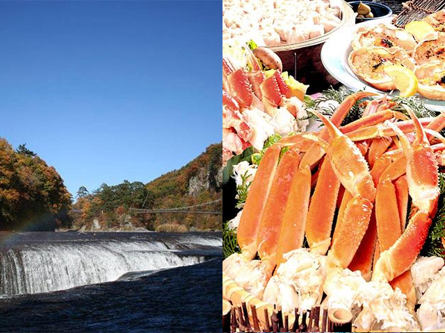 吹割の滝・カに食べ放題